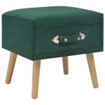 Chevet vert velours 40x35x40 cm