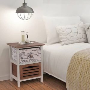 Paire de chevets en bois massif