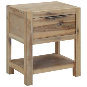 Duo De Chevets Acacia Avec Tiroirs 40x30x48 Cm 7
