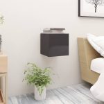 Duo De Tables De Chevet Gris Brillant 10 Duo De Tables De Chevet Gris Brillant 10