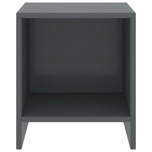 Meuble De Nuit Gris Fonce Pin 35x30x40 Cm 5