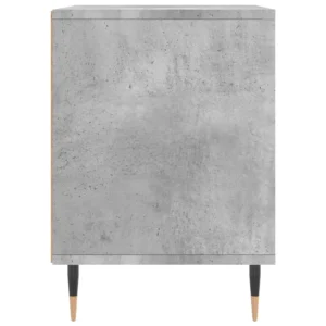 Table de nuit bois gris design original mural, 40x35x50cm