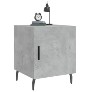 Table de chevet bois gris moderne mural, 40x40x50cm