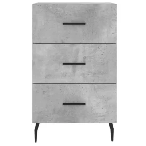 Chevet bois gris design moderne 1 tiroir, 40x40x66cm