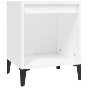 Chevet bois blanc design contemporain 1 tiroir, 40x35x50cm