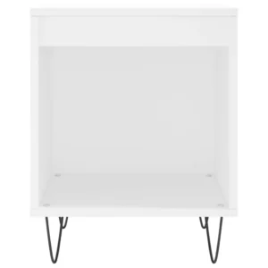 Chevet bois blanc design moderne compact, 40x35x50cm