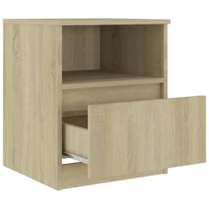 Chevet chêne design moderne étagère, 40x40x50cm