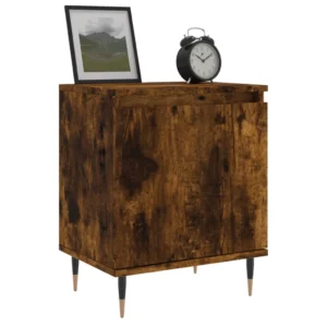 Table de chevet bois design moderne 3 tiroirs, 40x30x50cm