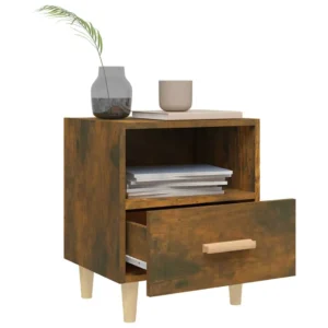 Table de chevet chêne design scandinave mural, 40x35x47cm