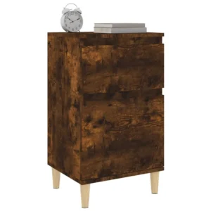 Table de chevet chêne minimaliste tiroir coulissant, 40x35x70cm
