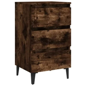 Table de nuit métal design moderne mural, 40x35x69cm