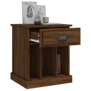Table de chevet chêne marron original compact, 43x36x50cm