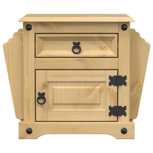 Chevet pin design rustique suspendu, 45x35x47.5cm
