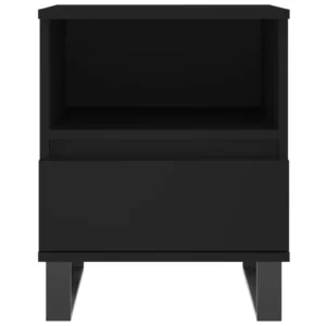 Chevet bois gris design moderne étagère, 40x35x50cm