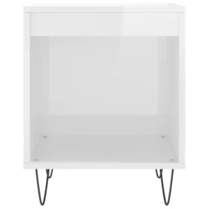Chevet bois blanc design moderne connecté, 40x35x50cm