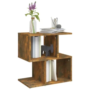 Table de chevet chêne design moderne flottant, 50x30x51.5cm