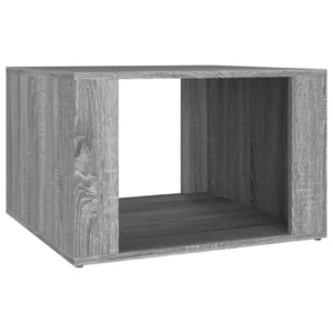 Table de nuit bois gris design moderne tiroir coulissant, 57x55x36cm