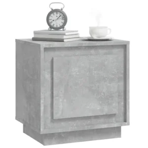 Table de chevet bois gris moderne contemporain 1 tiroir, 44x35x45cm