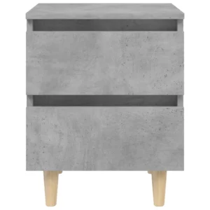 Table de chevet pin gris design scandinave 1 tiroir, 40x35x50cm