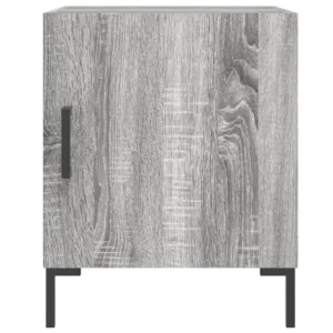 Chevet bois gris design moderne tiroir coulissant, 40x40x50cm