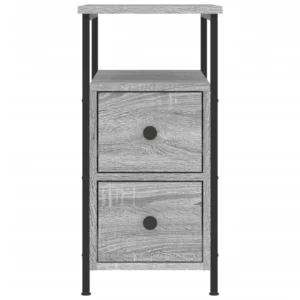 Table de chevet bois gris minimaliste mural compact, 40x30x50cm