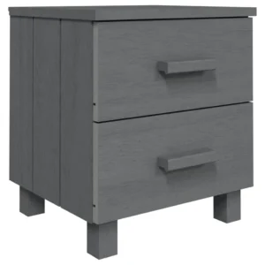 Table de chevet pin gris moderne mural, 40x35x44.5cm