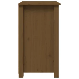 Chevet pin marron design moderne étagère ouverte, 40x35x61.5cm
