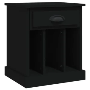 Chevet bois noir design compact, 43x36x50cm