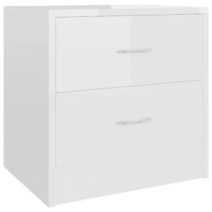 Chevet bois blanc moderne étagère ouverte, 40x30x40cm