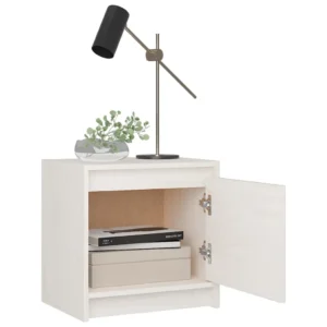 Lot de 2 chevets pin design rustique transparent, 40x30.5x40cm