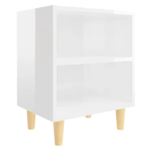 Lot de 2 tables de nuit bois design scandinave 3 tiroirs, 40x30x50cm