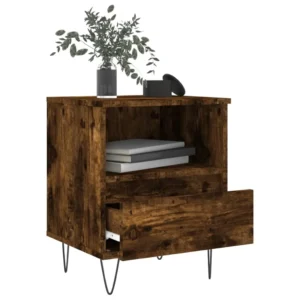 Lot de 2 chevets bois moderne contemporain 1 tiroir, 40x35x50cm