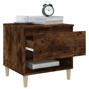 Lot de 2 tables de chevet chêne moderne compact, 50x46x50cm