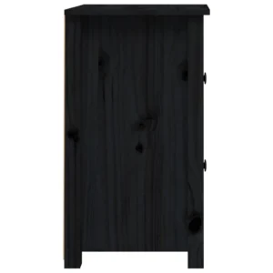 Lot de 2 tables de nuit pin rustique flottant, 40x35x61.5cm