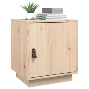 Lot de 2 chevets pin design rustique 2 tiroirs, 40x34x45cm