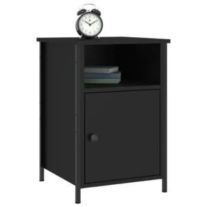 Lot de 2 tables de chevet bois moderne mural, 40x42x60cm