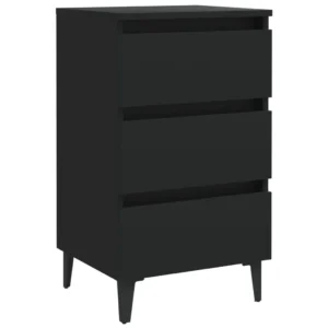 Lot de 2 chevets métal design industriel 1 tiroir, 40x35x69cm