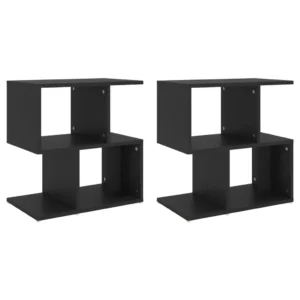 Lot de 2 chevets design moderne 2 tiroirs, 50x30x51.5cm