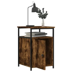 Lot de 2 chevets chêne design compact, 30x60x60cm