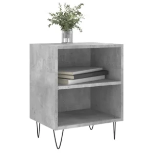 Lot de 2 tables de chevet bois noir moderne compact, 40x30x50cm
