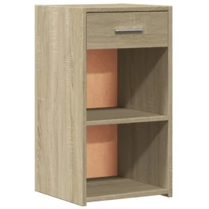 Lot de 2 chevets bois moderne transparent, 35x34x65cm