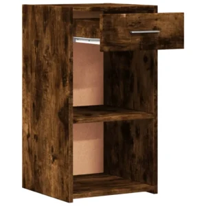 Lot de 2 tables de nuit bois design moderne transparent, 35x34x65cm