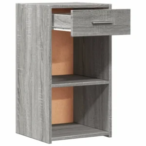 Lot de 2 chevets bois gris rustique mural, 35x34x65cm
