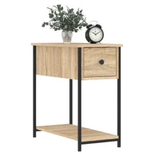 Lot de 2 chevets bois design moderne compact, 30x60x60cm