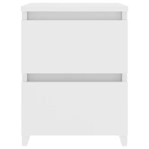 Chevet bois blanc design moderne étagère, 30x30x40cm
