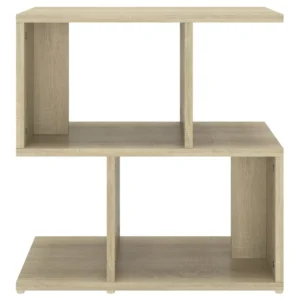 Table de chevet chêne design LED, 50x30x51.5cm