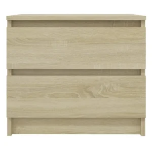 Table de chevet chêne design compact, 50x39x43.5cm