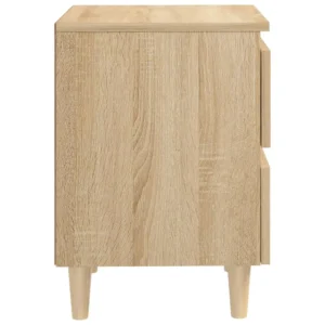 Table de chevet pin design mural, 40x35x50cm