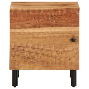 Table de nuit acacia design moderne compact, 40x33x46cm