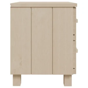Table de chevet pin marron moderne compact, 40x35x44.5cm